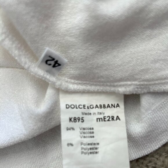 D&G Vintage Dolce and Gabbana Halter Top, White Size 42 - Picture 3 of 7